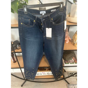 Women's Sofia Jeans by Sofia Vergara Skinny Ankle Jeans Blue Gold Size 14